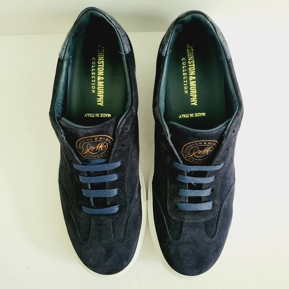 NEW Johnston & Murphy "Jake" Low-Top Lace Up Sneakers Navy Size 8.5 - Picture 3 of 6